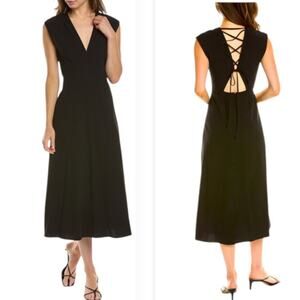 ALC Amelie Midi Black Lace Up Back Dress - Sz 6